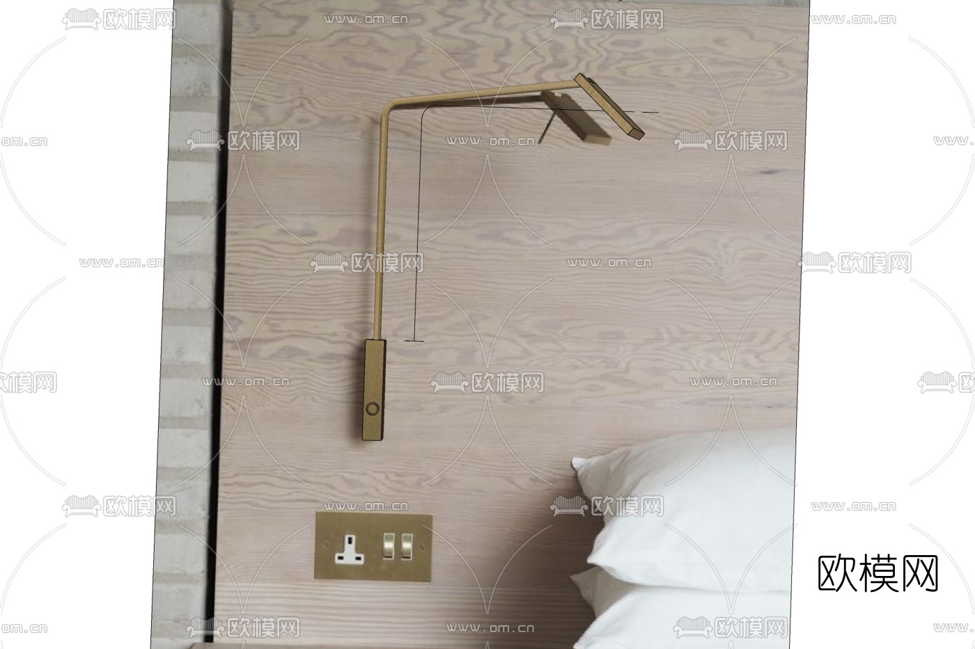 现代金属壁灯免费su模型下载