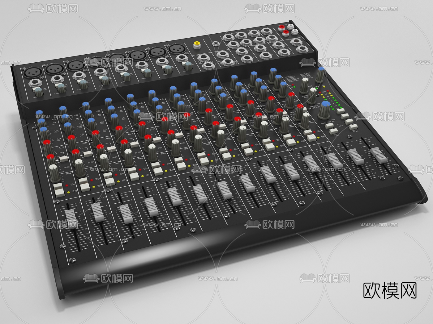 现代调音台混音器乐器3d模型下载