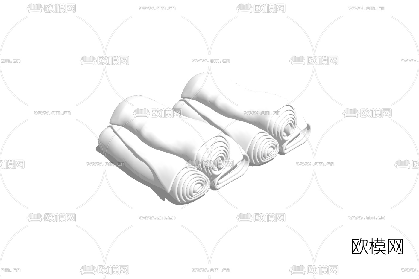 现代浴巾组合免费su模型下载