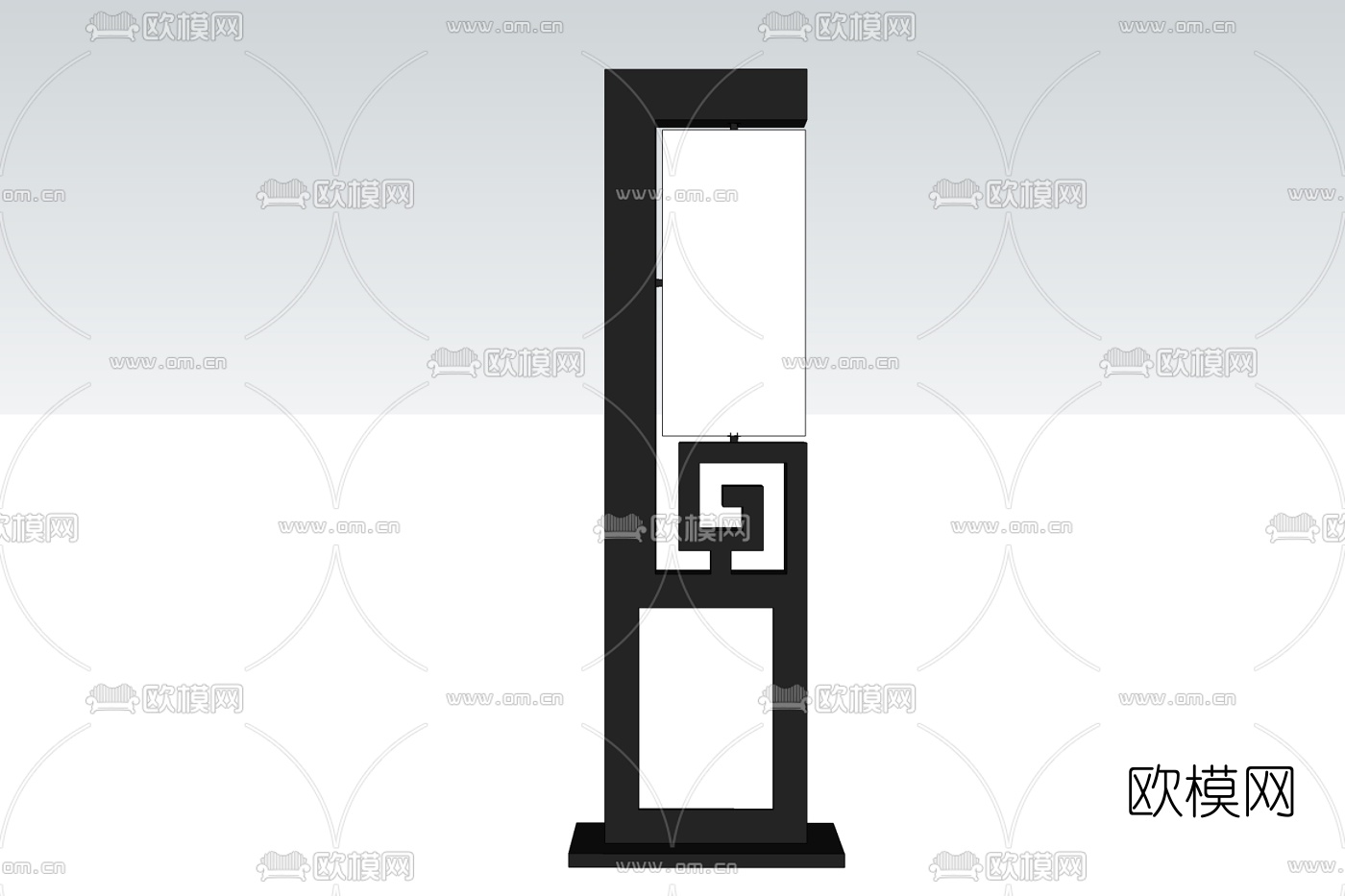 中式路灯景观灯免费su模型下载