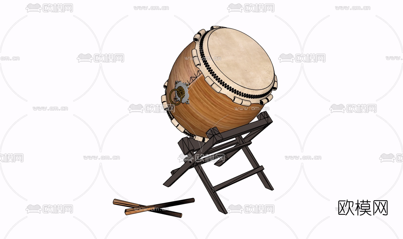 现代鼓免费su模型下载