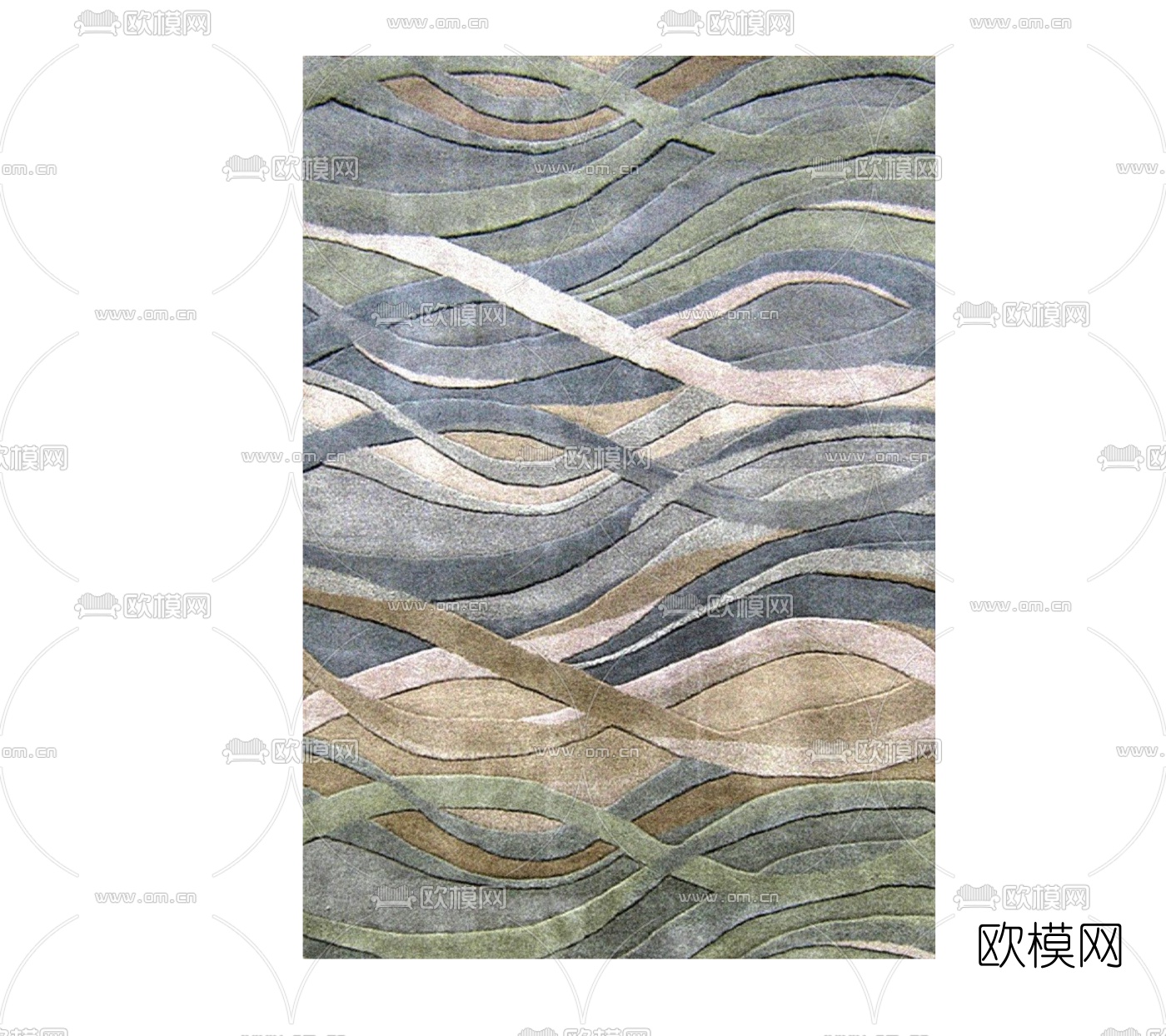 现代地毯免费su模型下载