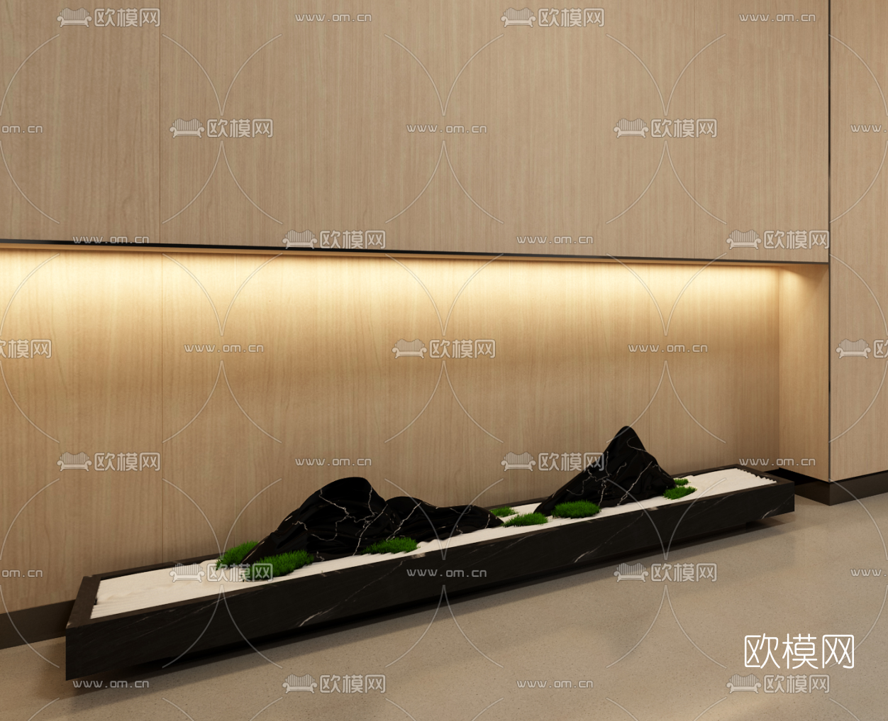 现代温泉会所更衣室3d模型