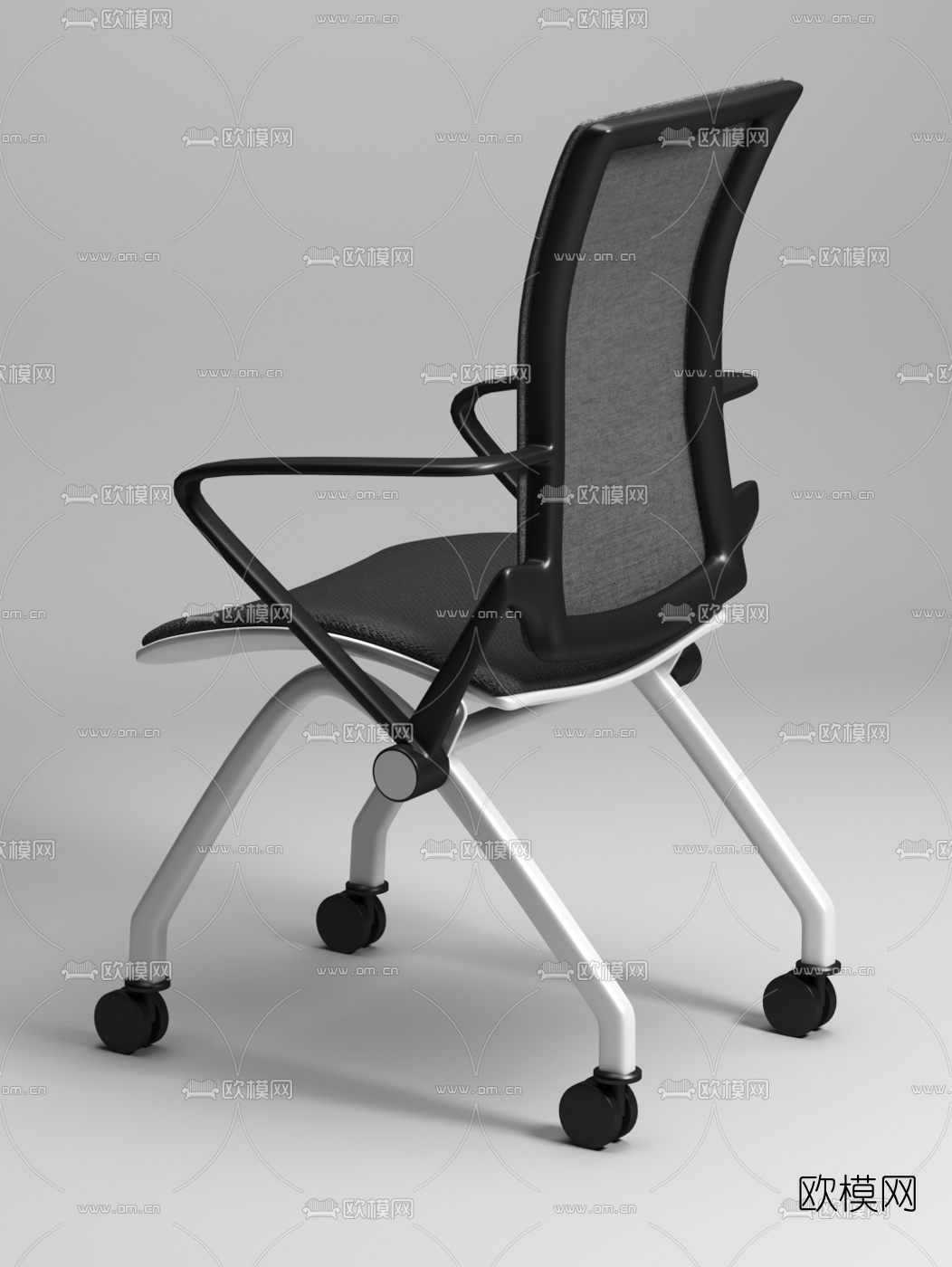 现代网布会议椅办公椅3d模型