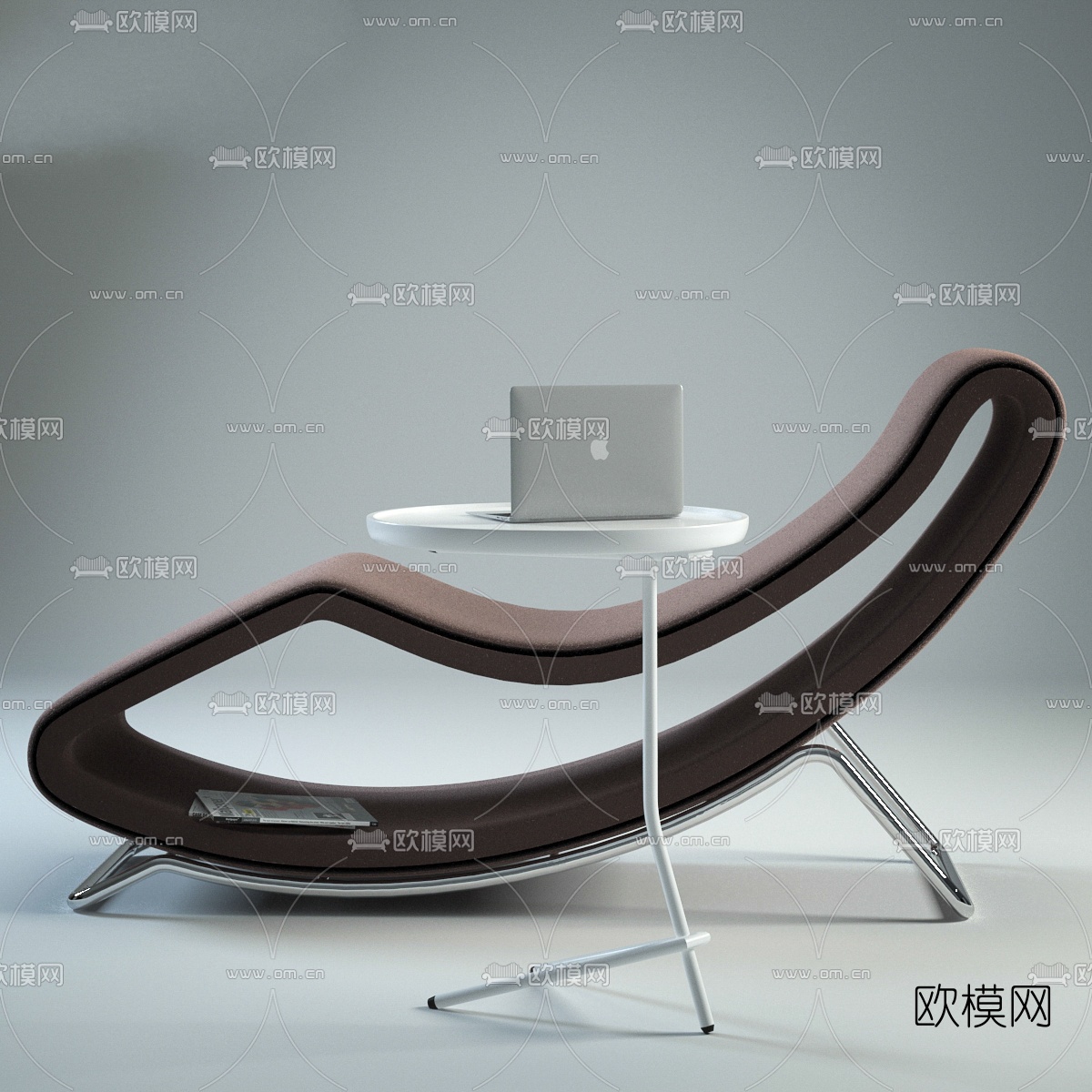 现代布艺休闲躺椅3d模型