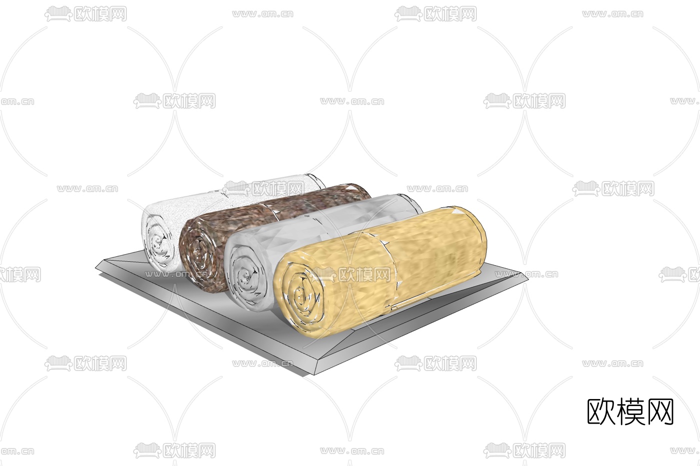 现代毛巾免费su模型下载