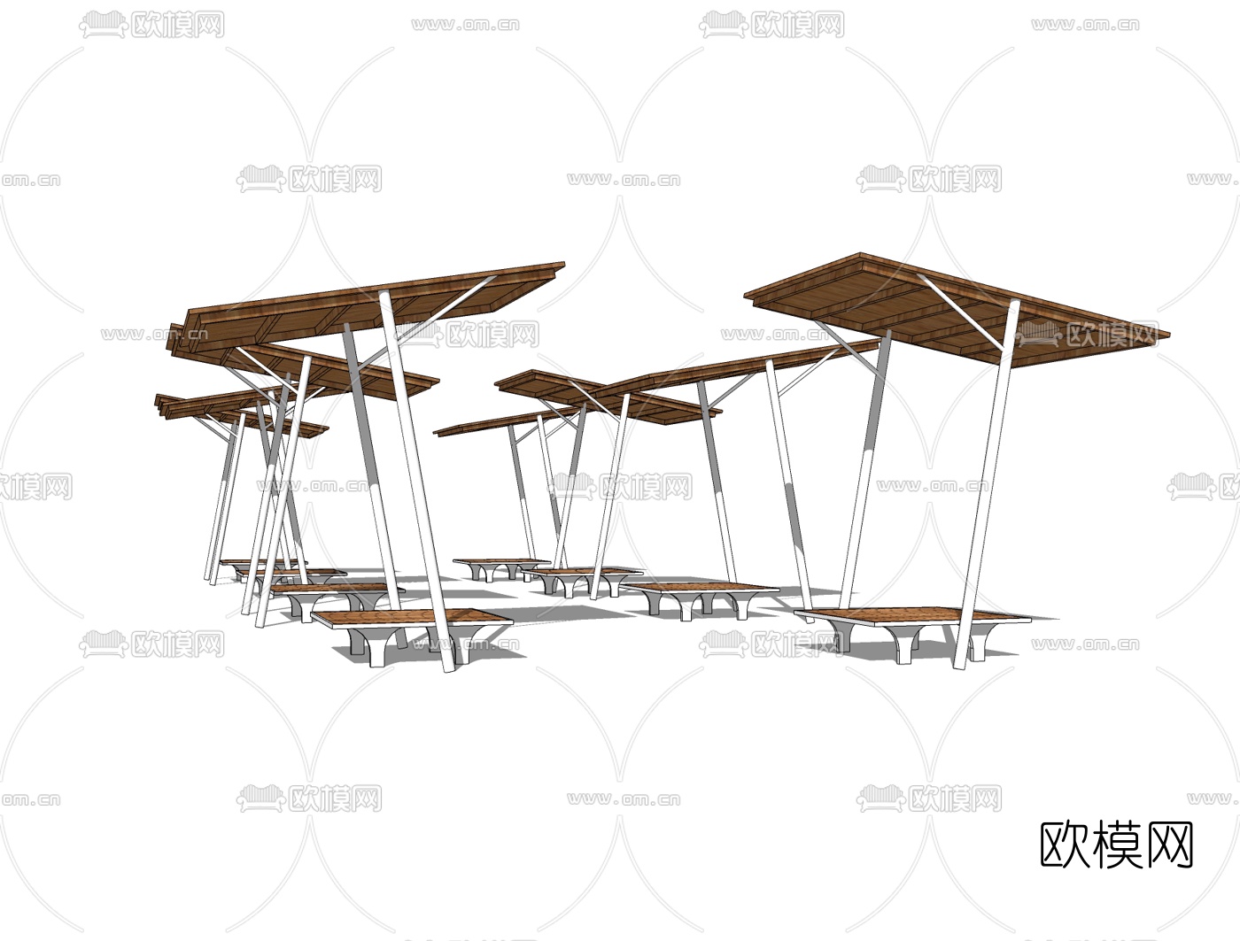 现代公用椅免费su模型下载