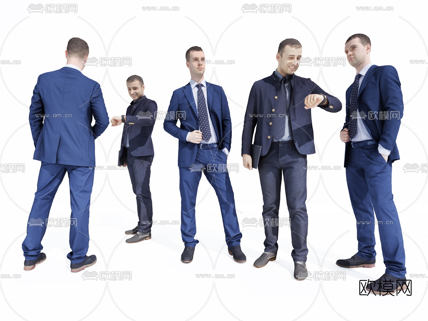 现代欧洲办公男性3d模型下载