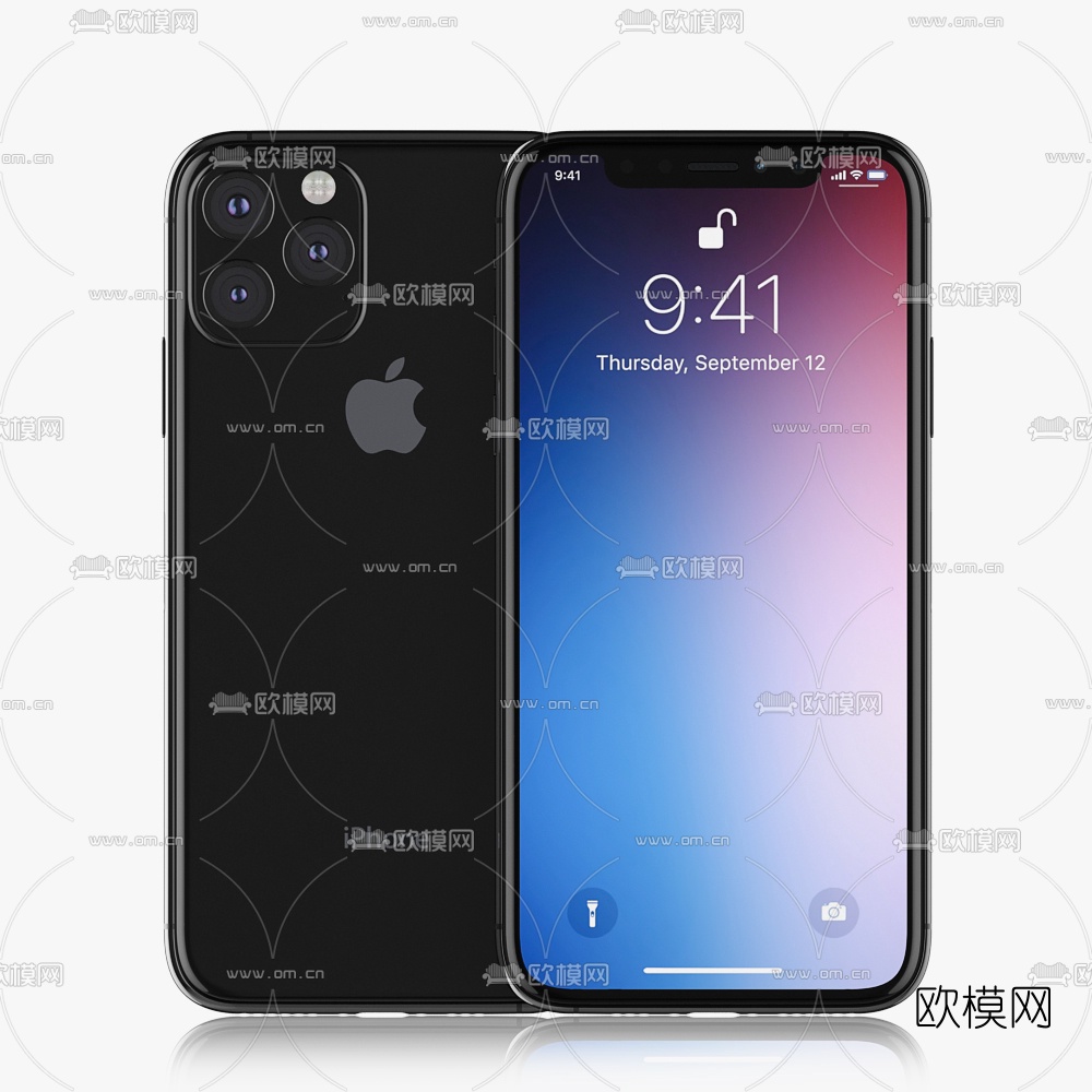 现代iphone-XI手机3d模型下载