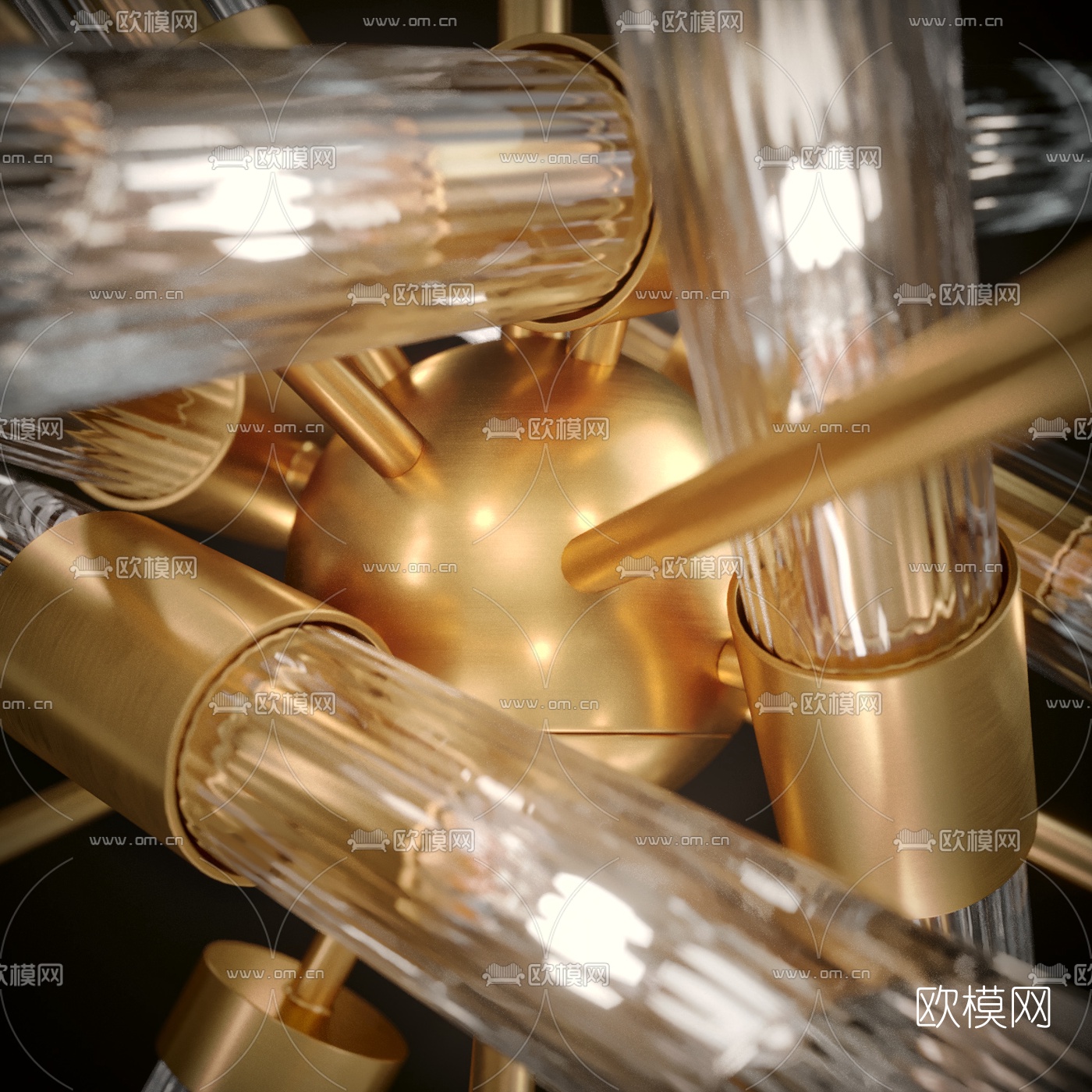 北欧金属吊灯3D模型