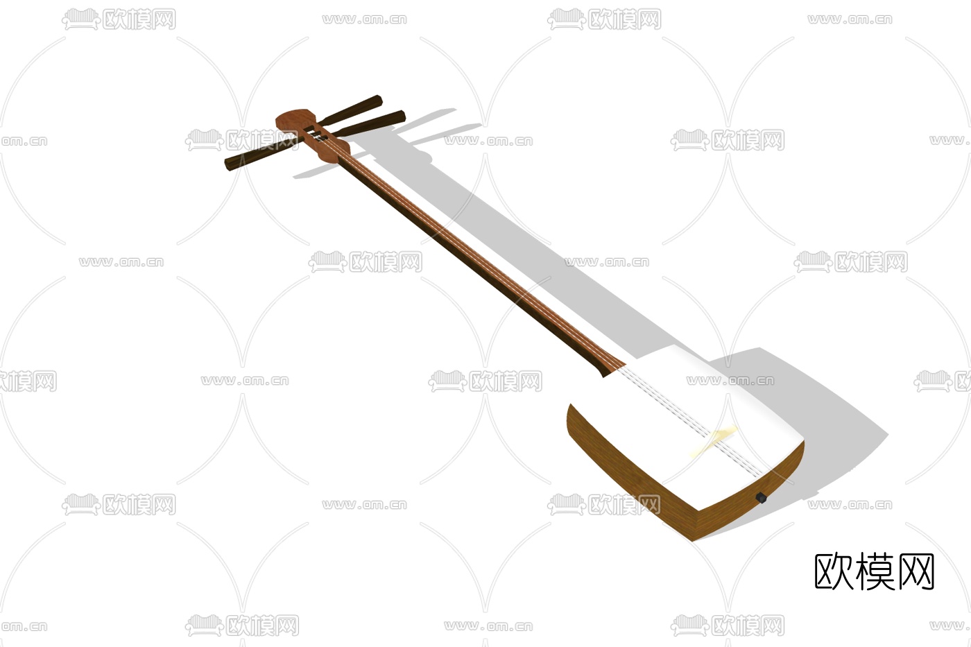 中式马头琴免费su模型下载
