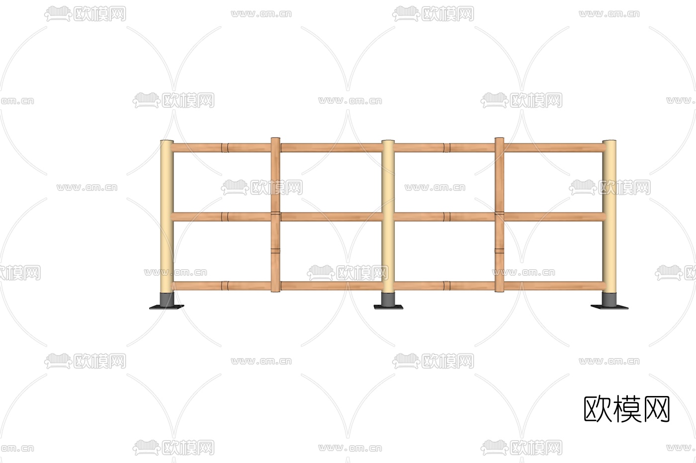 北欧栏杆免费su模型下载
