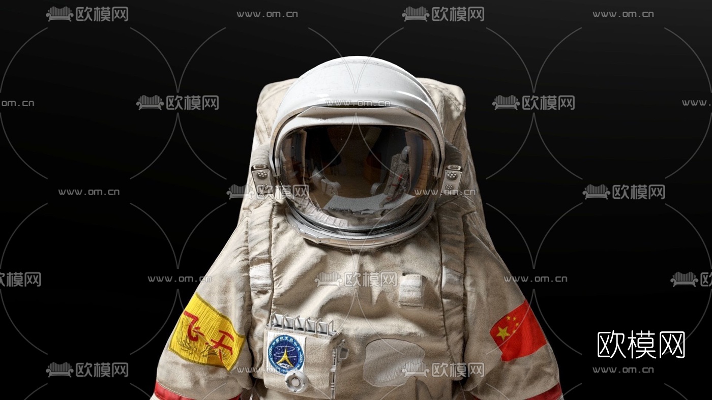 现代nasa宇航员3d模型下载（渲染图3）