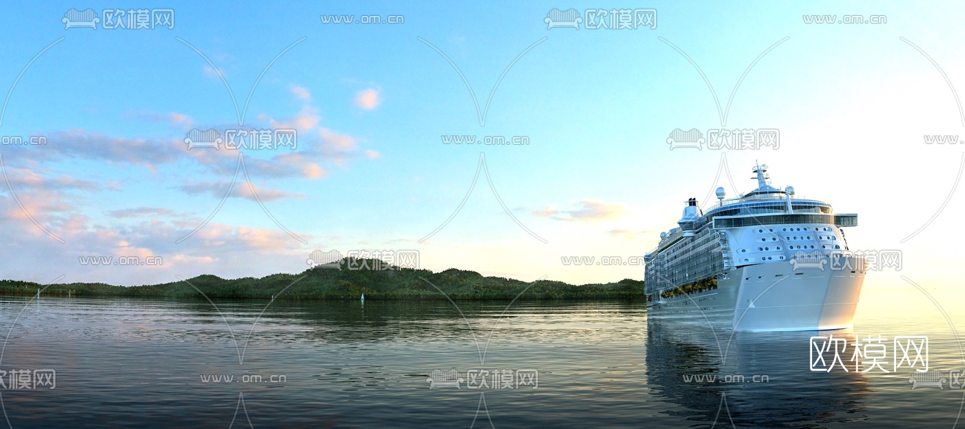 现代游轮3d模型