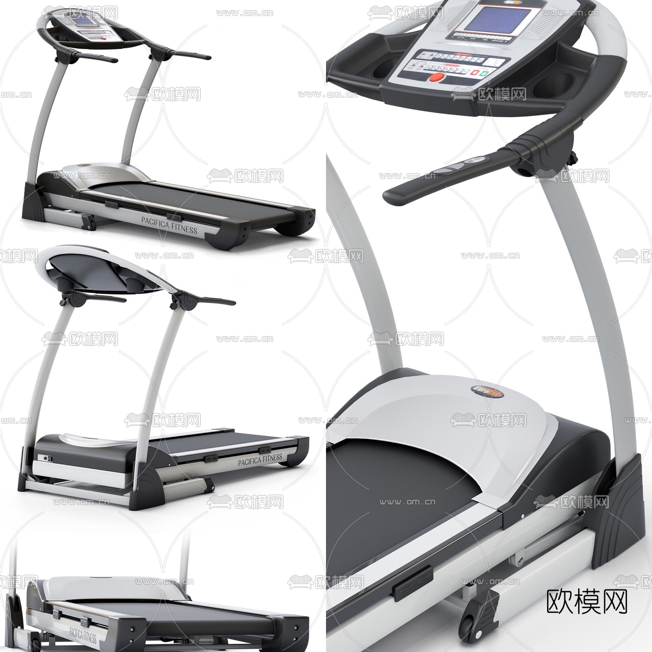 现代健身跑步机3d模型下载