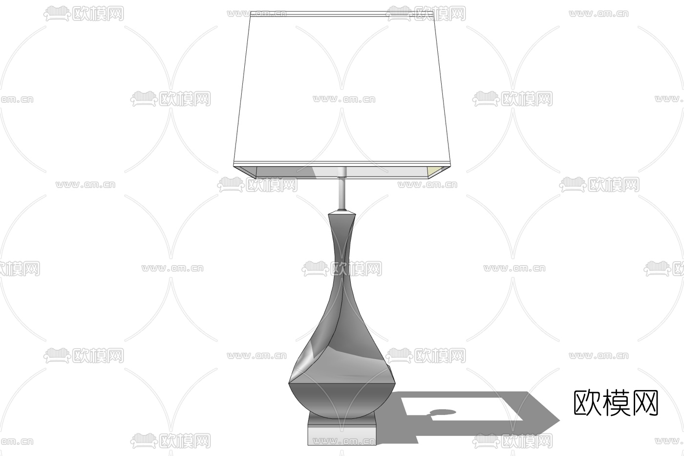 简欧台灯免费su模型下载