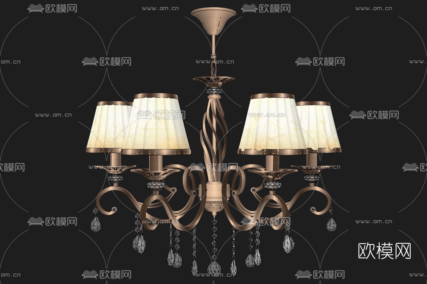 欧式吊灯免费su模型下载