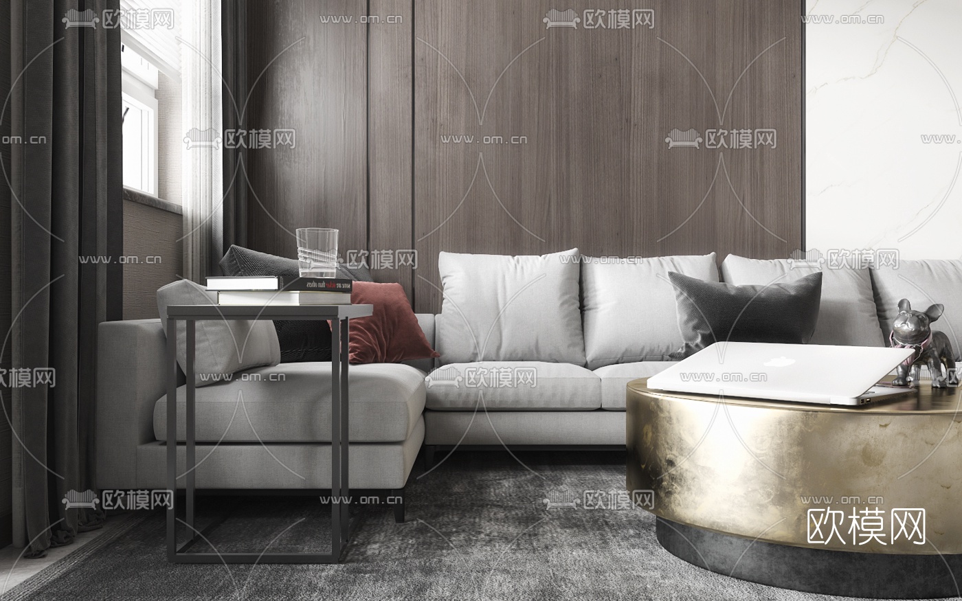 后现代时尚客厅餐厅3d模型