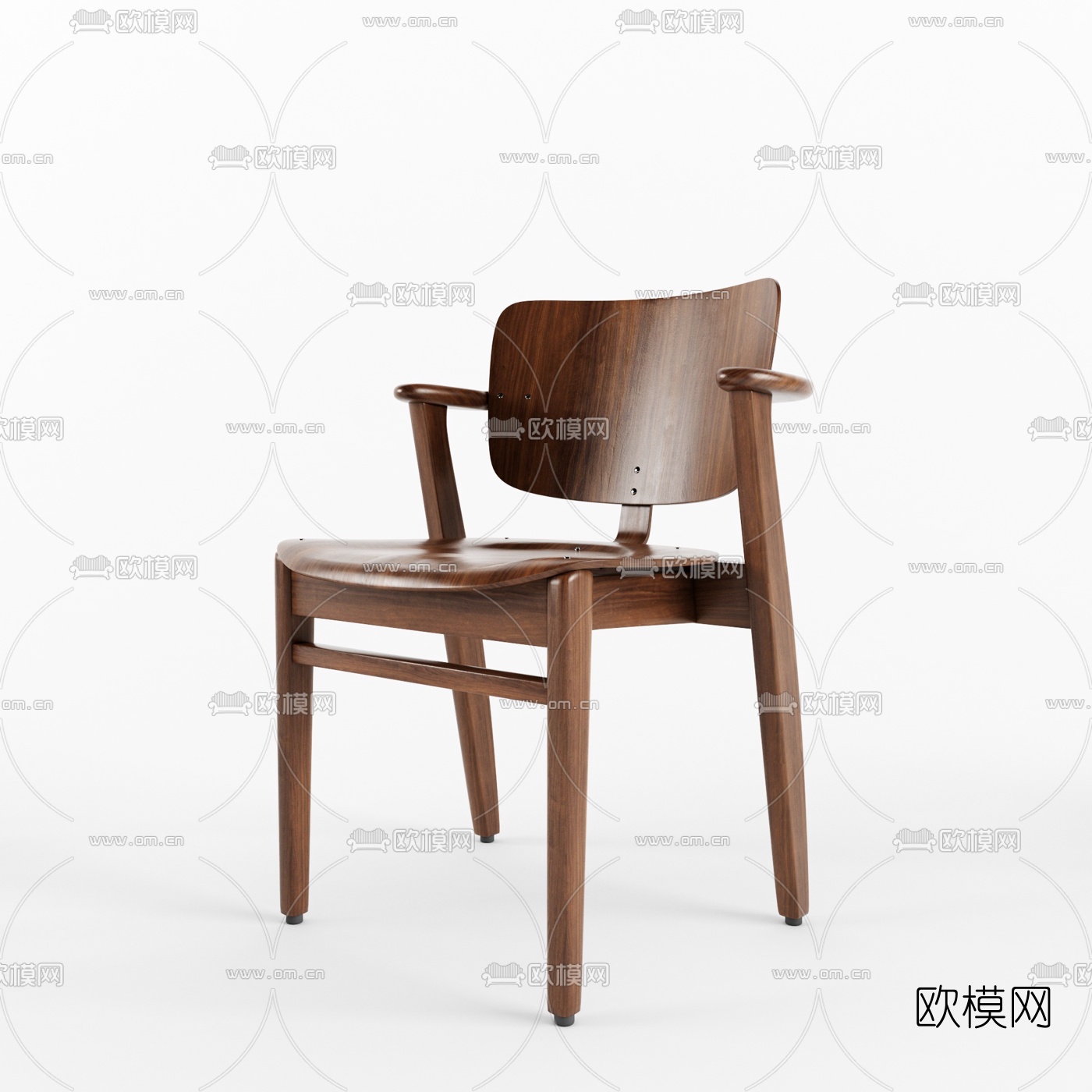 北欧单椅餐椅3d模型下载（渲染图2）