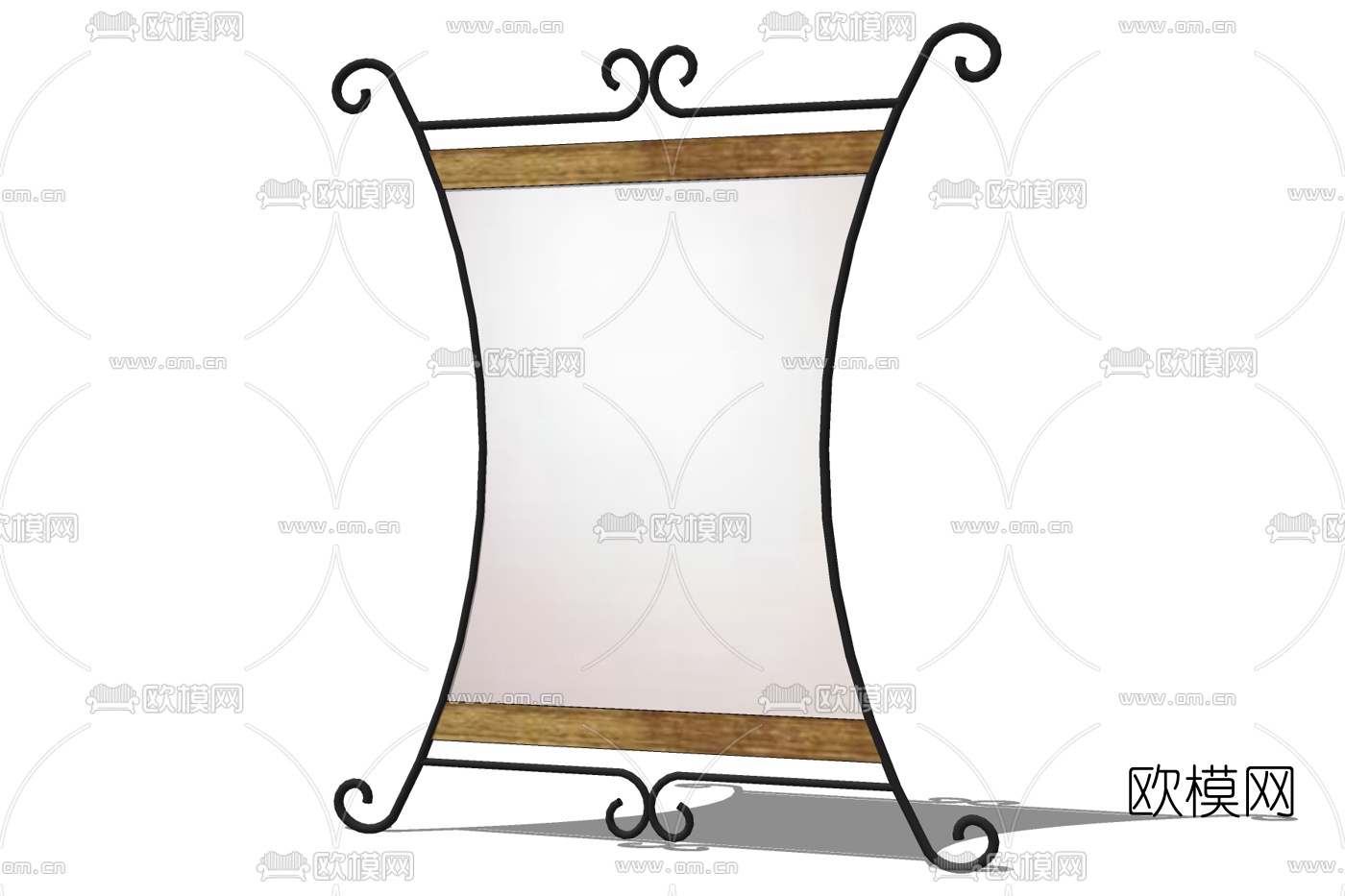 简欧镜子免费su模型下载