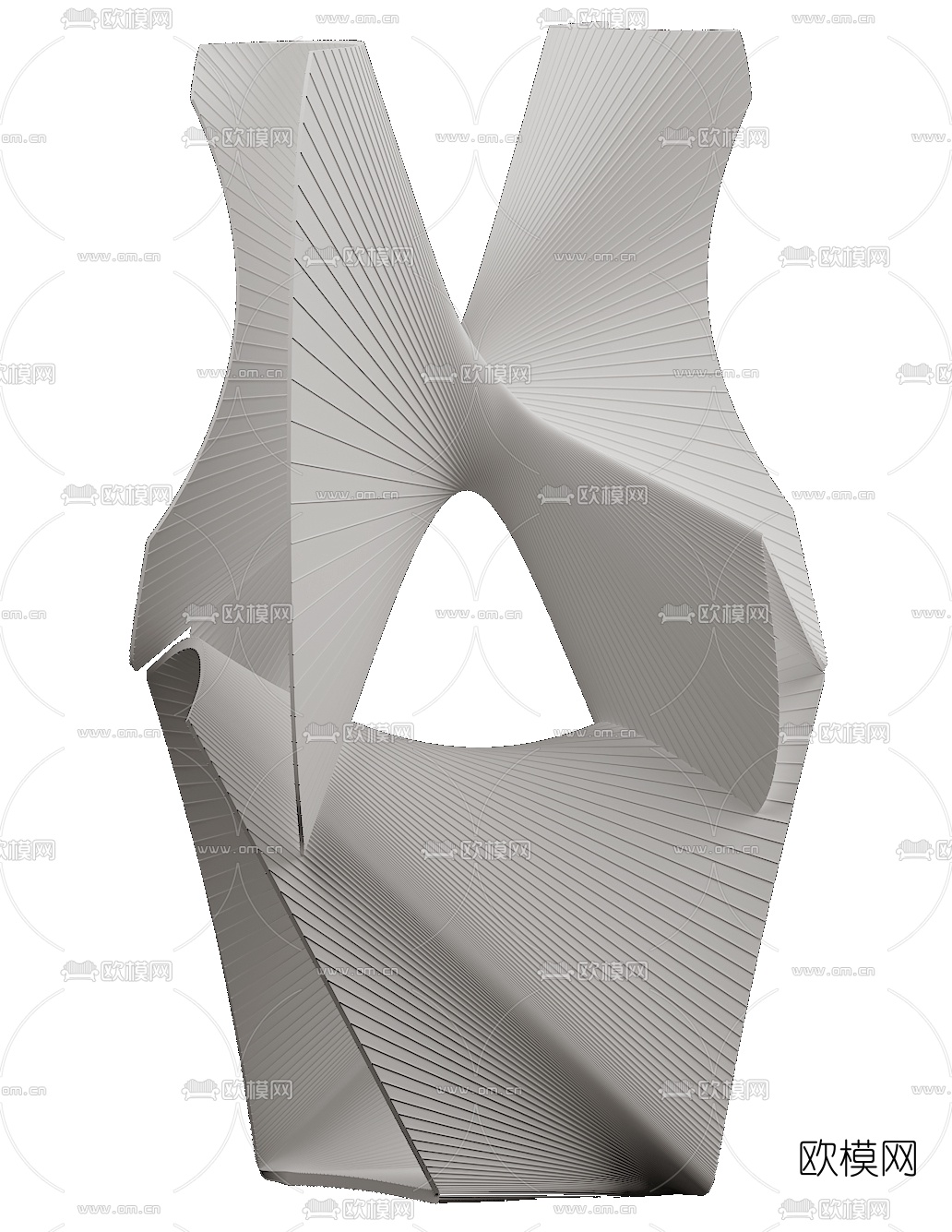 现代艺术品雕塑摆件3d模型下载（渲染图2）