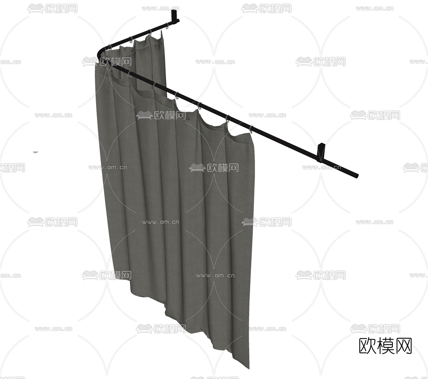 现代浴帘免费su模型下载