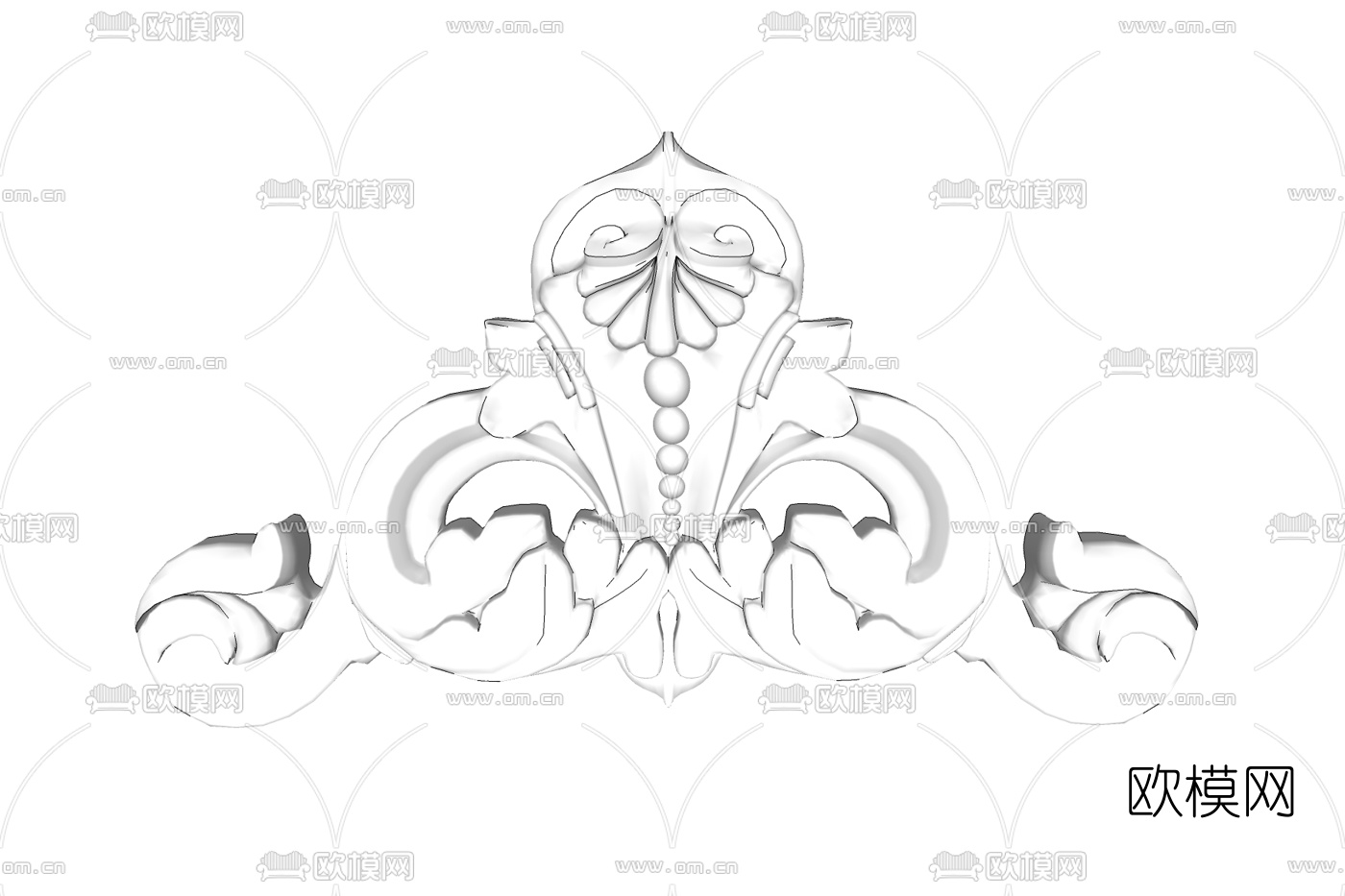 欧式石膏雕花免费su模型下载