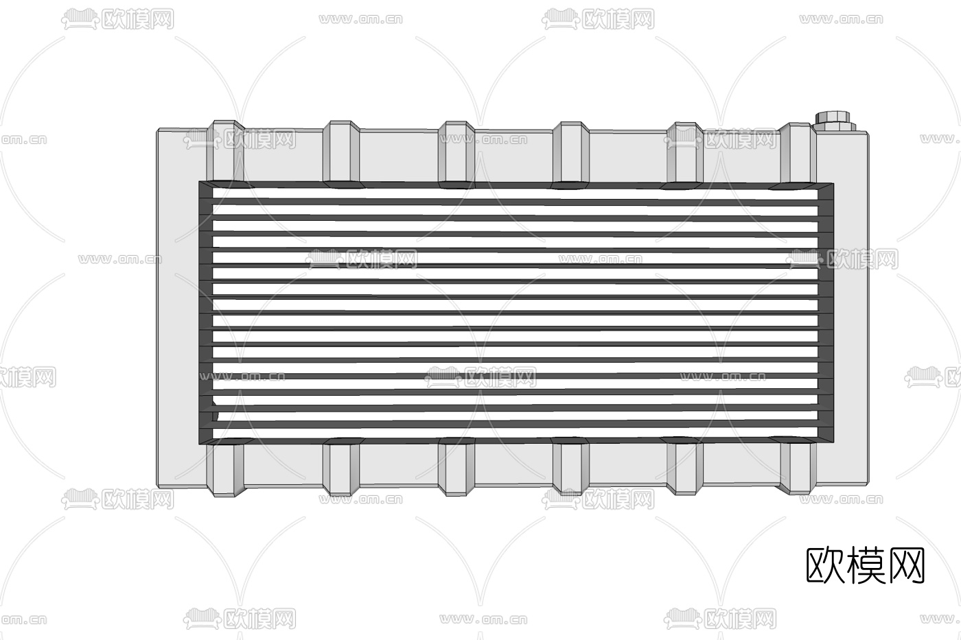 现代暖气片免费su模型下载