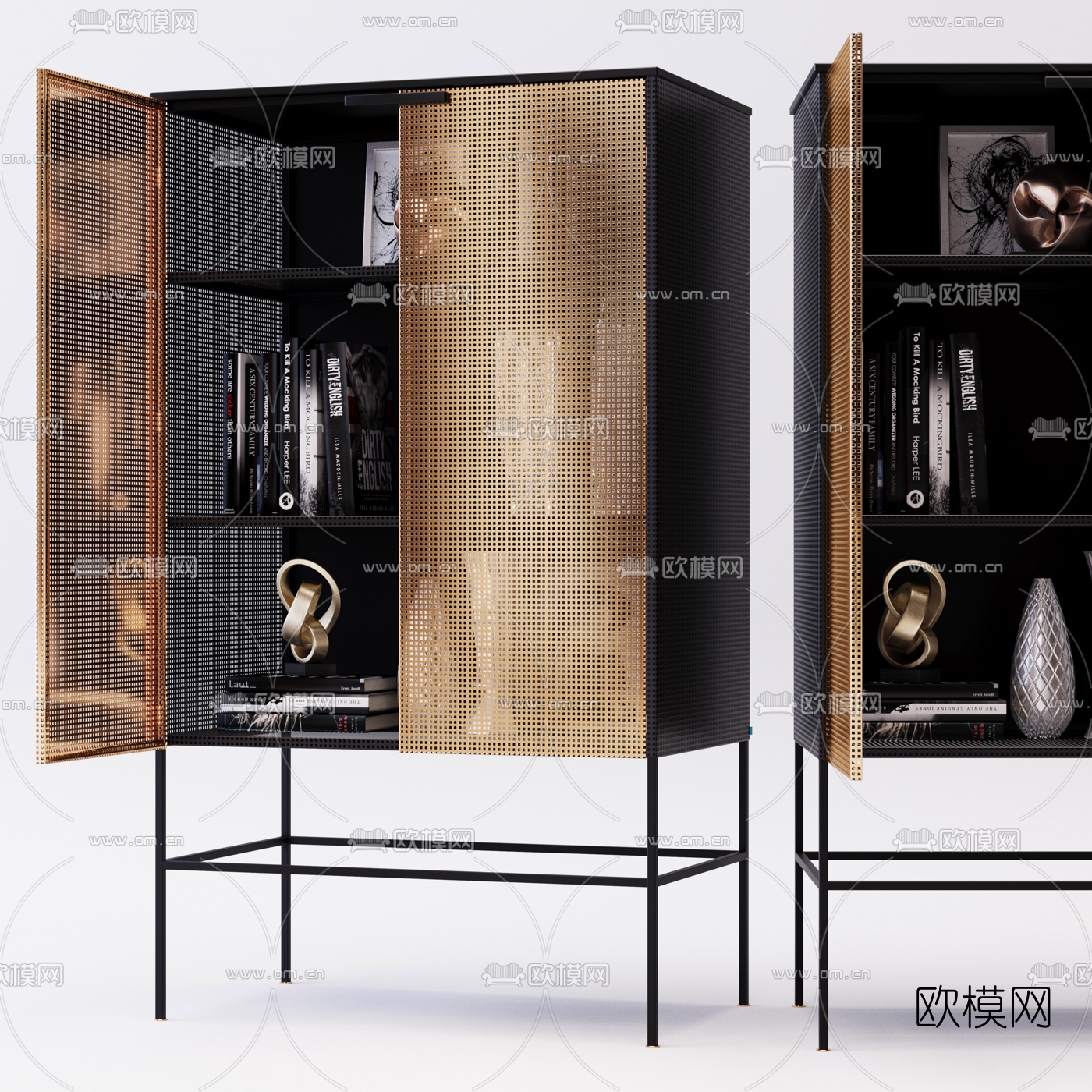 现代铁艺装饰柜3d模型
