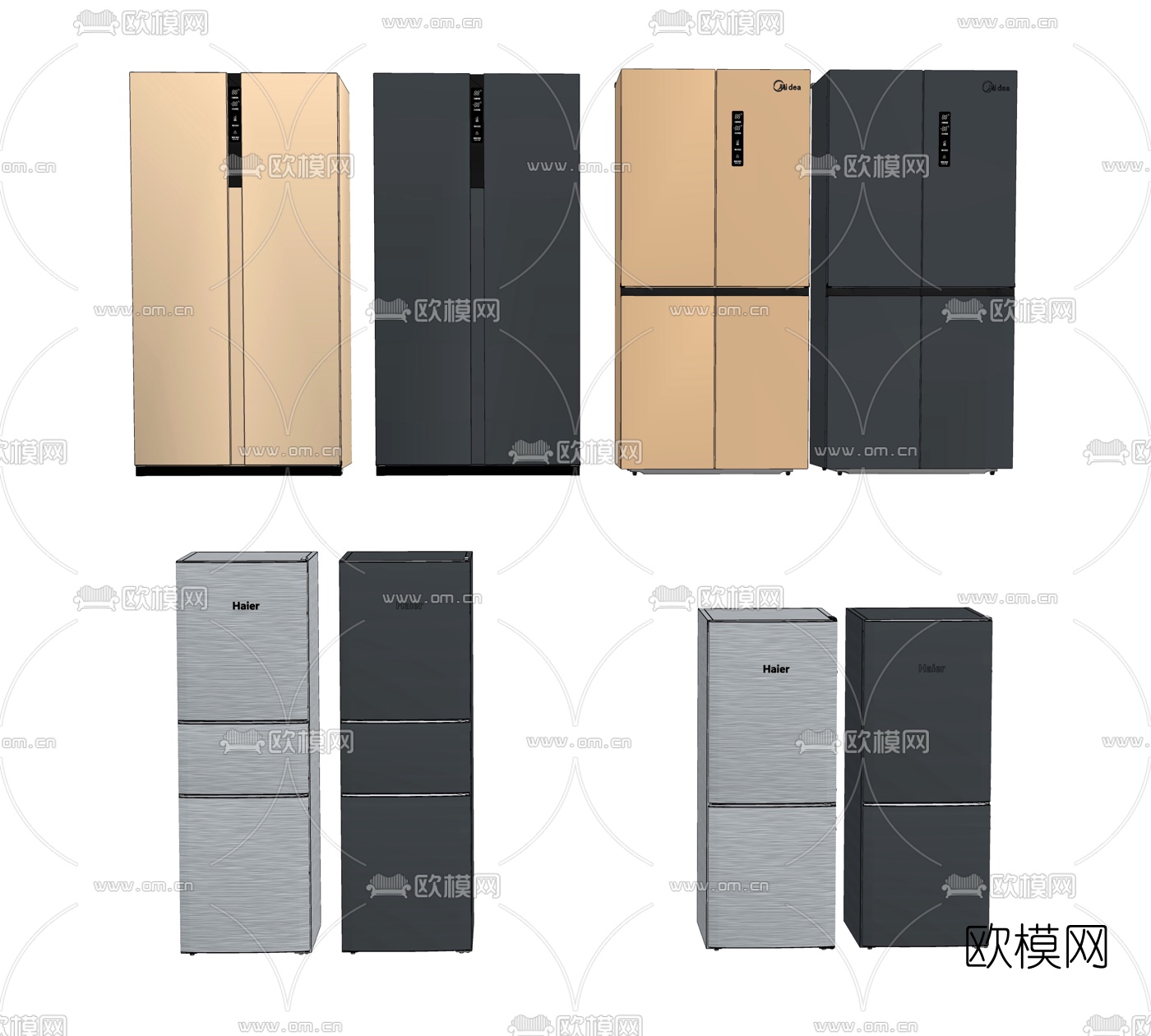 现代电冰箱su模型下载