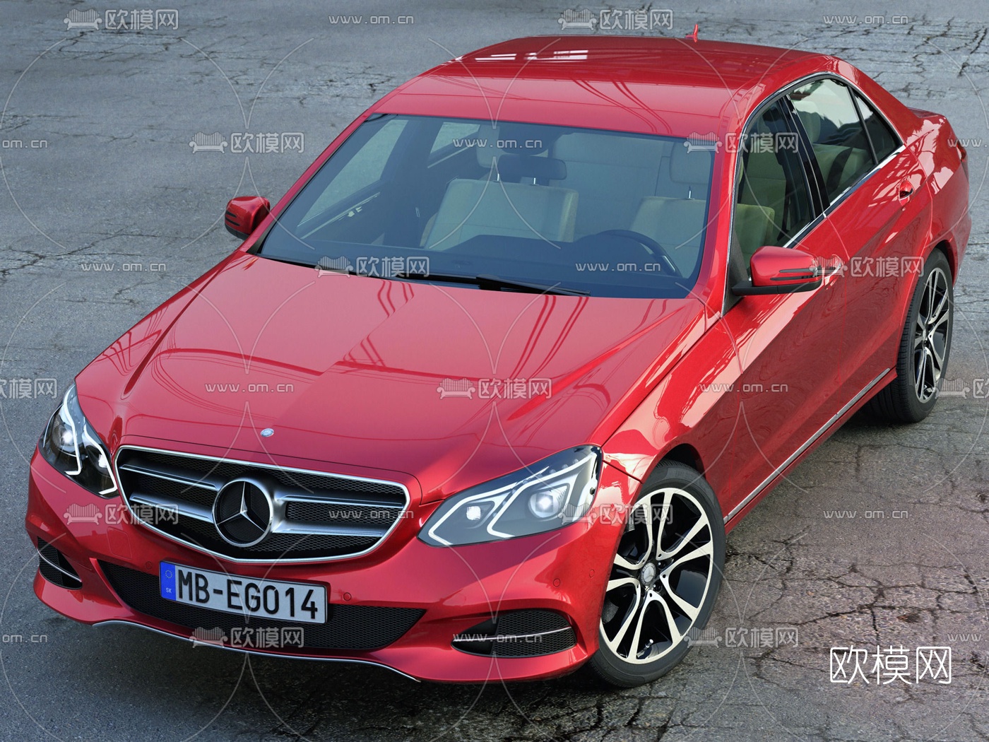 现代奔驰汽车3d模型下载（渲染图1）