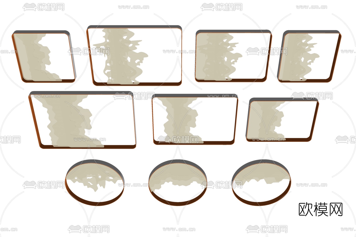 现代吸顶灯免费su模型下载