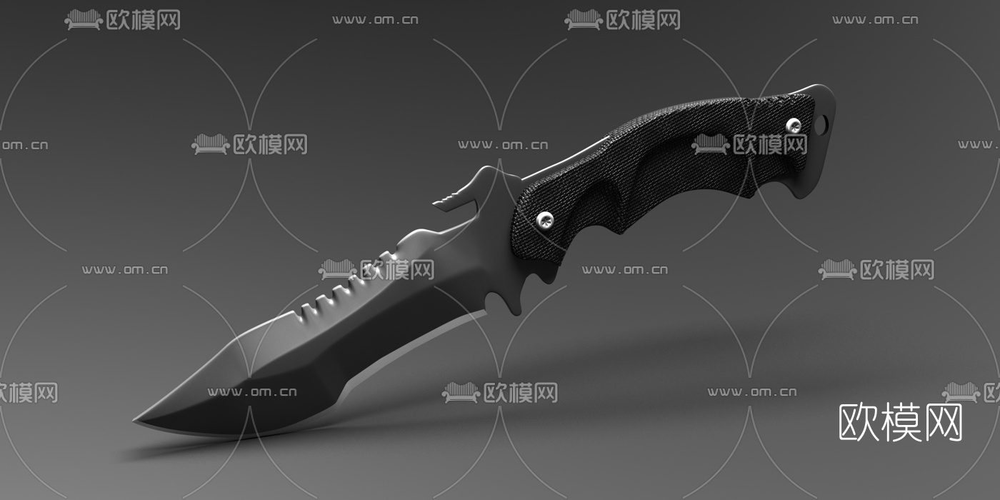 现代户外军刀3d模型下载