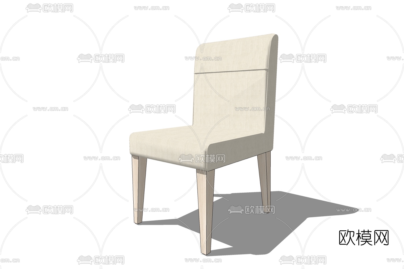 现代布艺单椅免费su模型下载