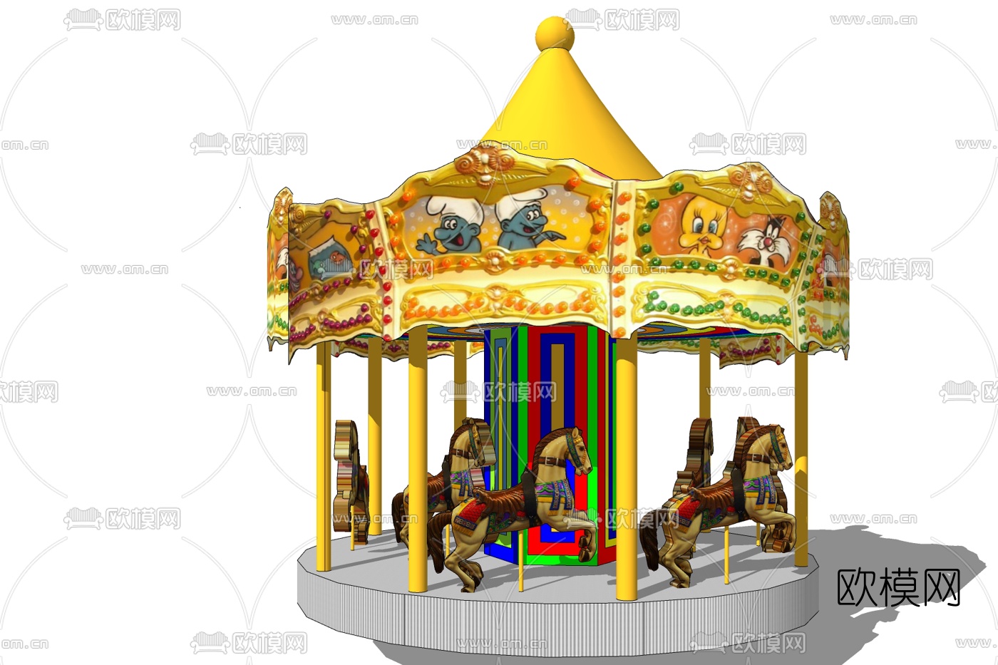 现代大型娱乐设施免费su模型下载