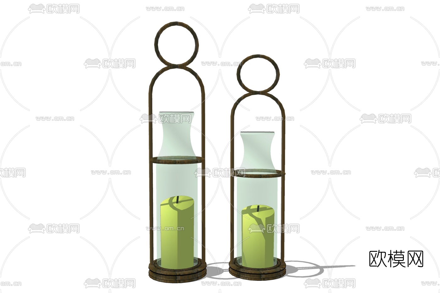 现代烛台灯免费su模型