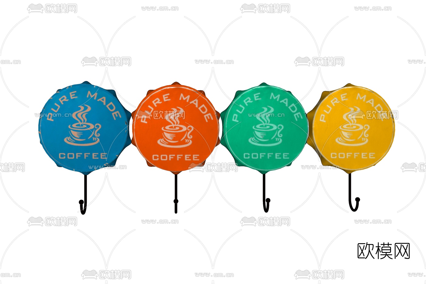 工业风瓶盖挂衣钩免费su模型下载