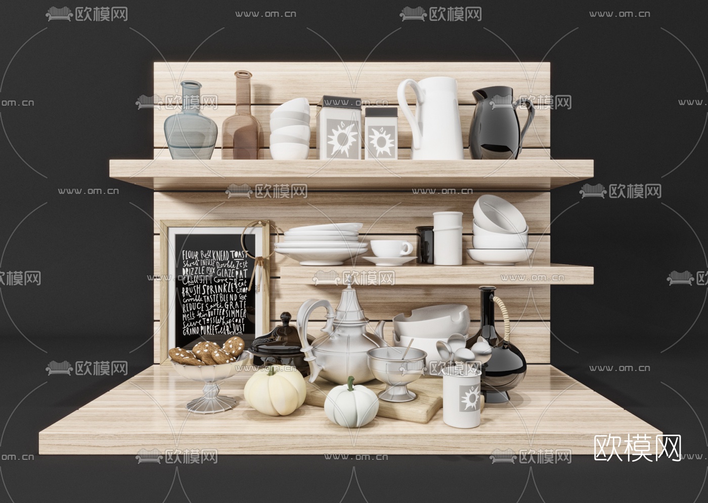 现代盘子厨卫用品3d模型下载