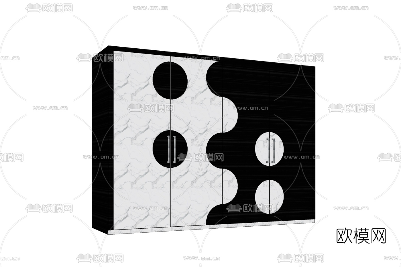 新中式衣柜免费su模型下载