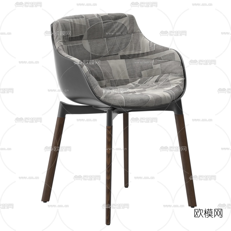 现代布艺休闲椅3d模型