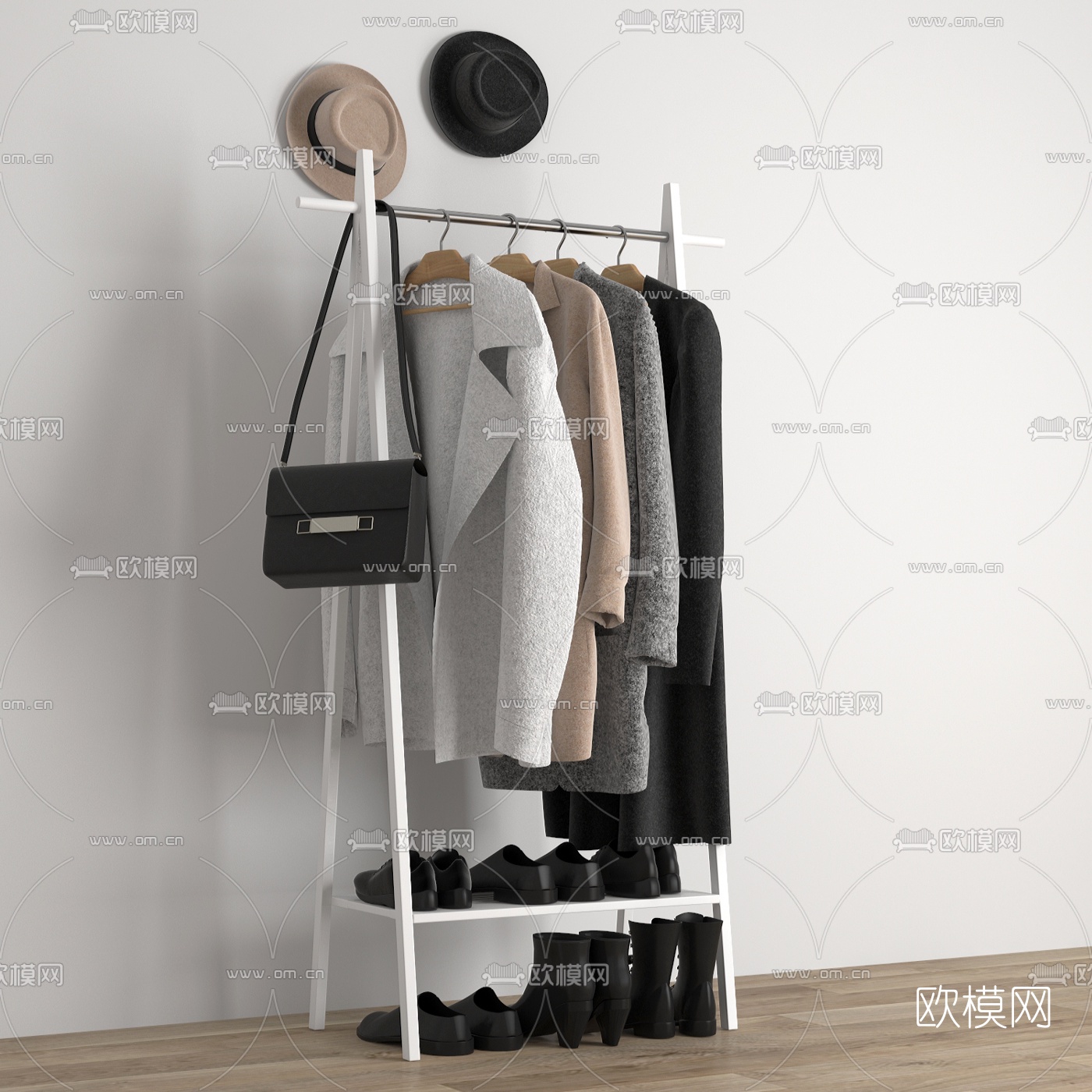 现代服饰皮鞋3d模型