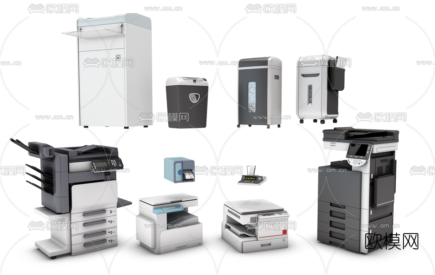 现代办公打印机电器3d模型下载