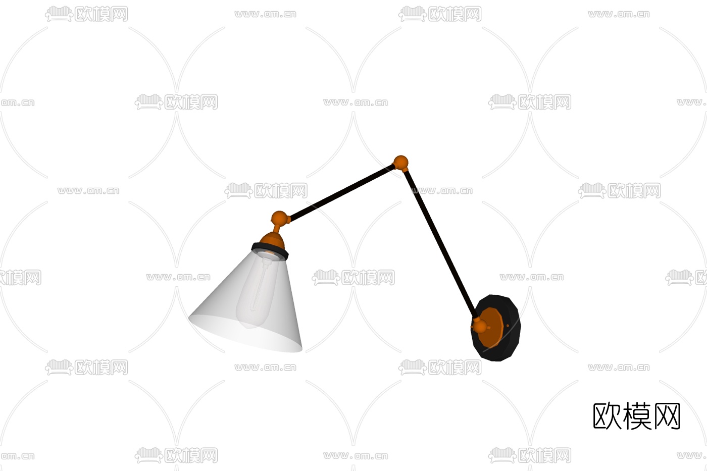 现代金属壁灯免费su模型下载