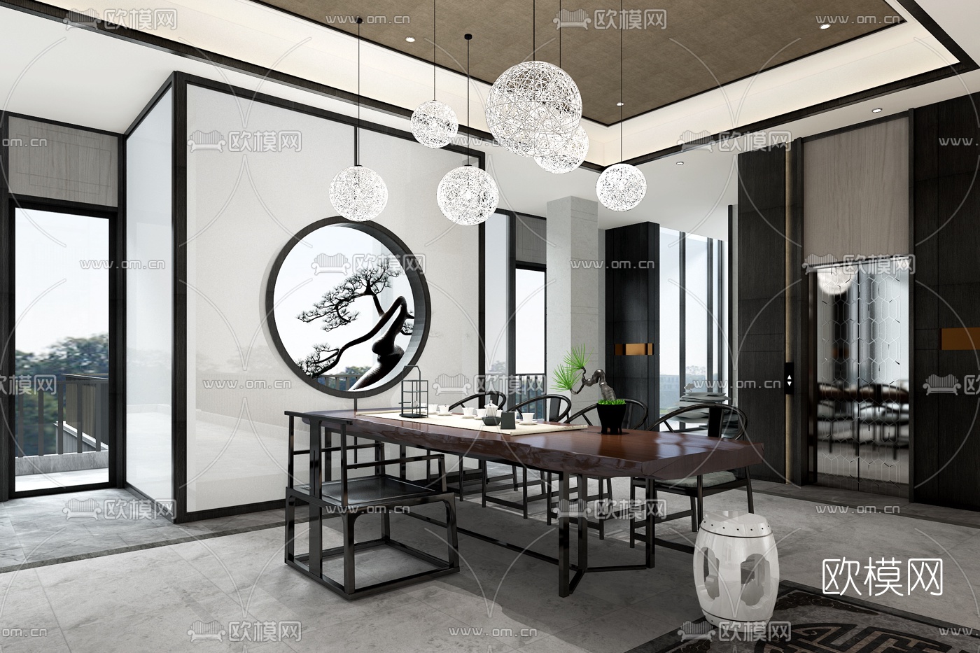 中式售楼处3d模型