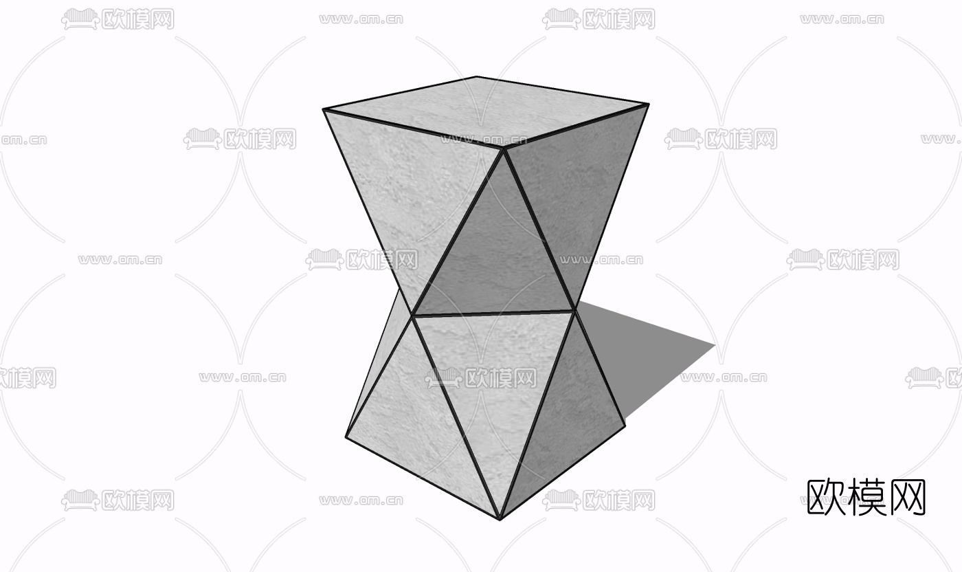 现代几何体摆件免费su模型下载