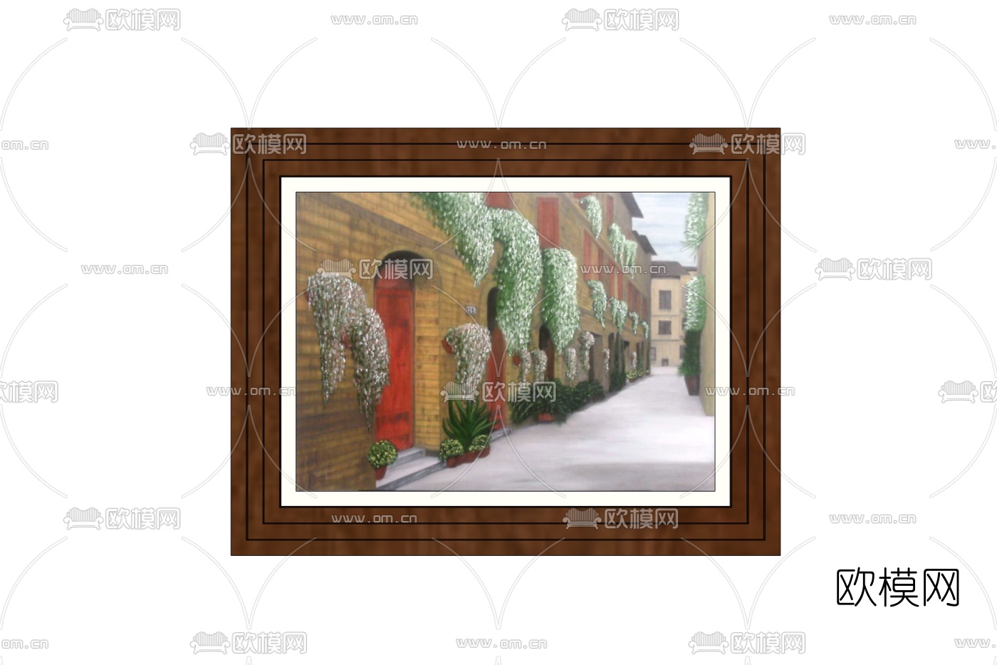 现代建筑装饰画免费su模型下载