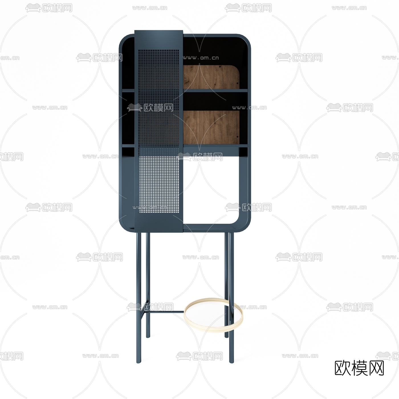 现代高脚边柜3d模型