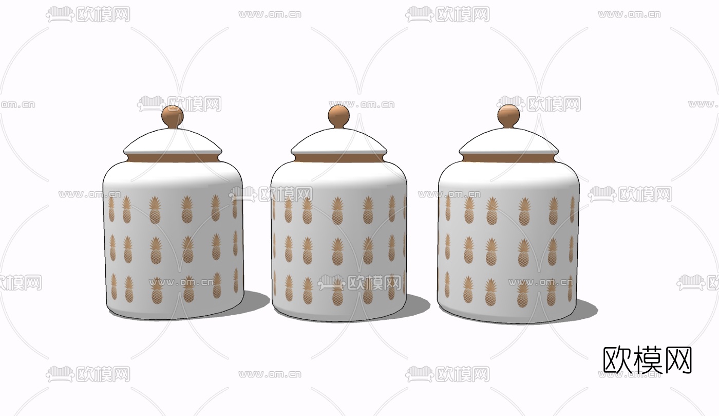 现代罐子免费su模型下载