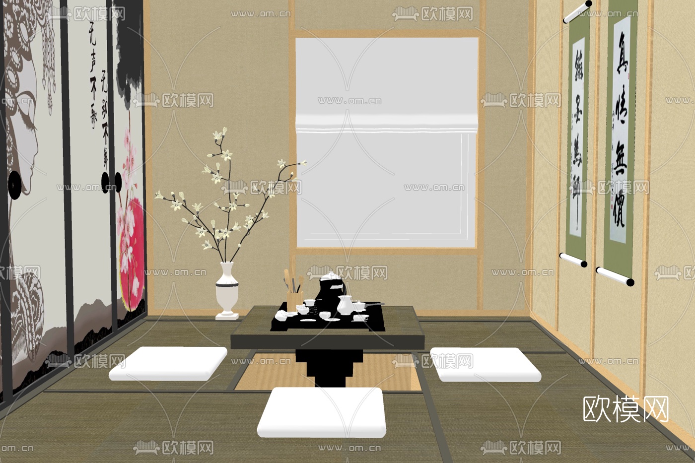 日式茶室免费su模型