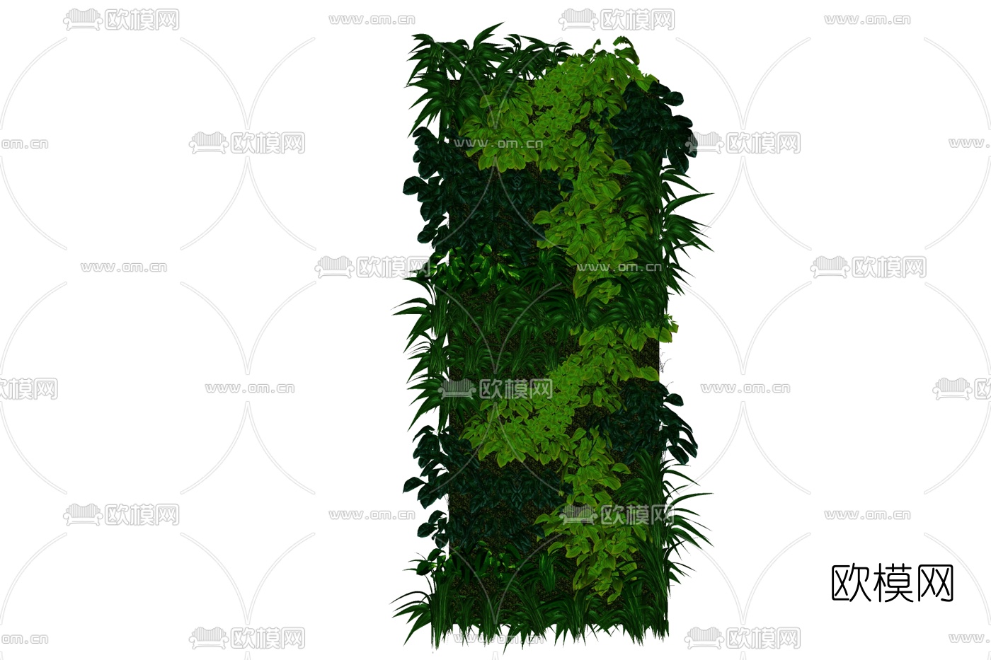 现代绿植墙免费su模型下载